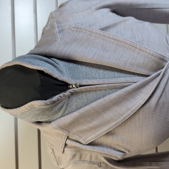 Lululemon Ride On Rock Blazer Moto Jacket Convertible Fossil Gray Size 4 - Picture 5 of 12